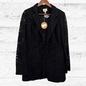 BiBi Elegant Black Lace Blazer